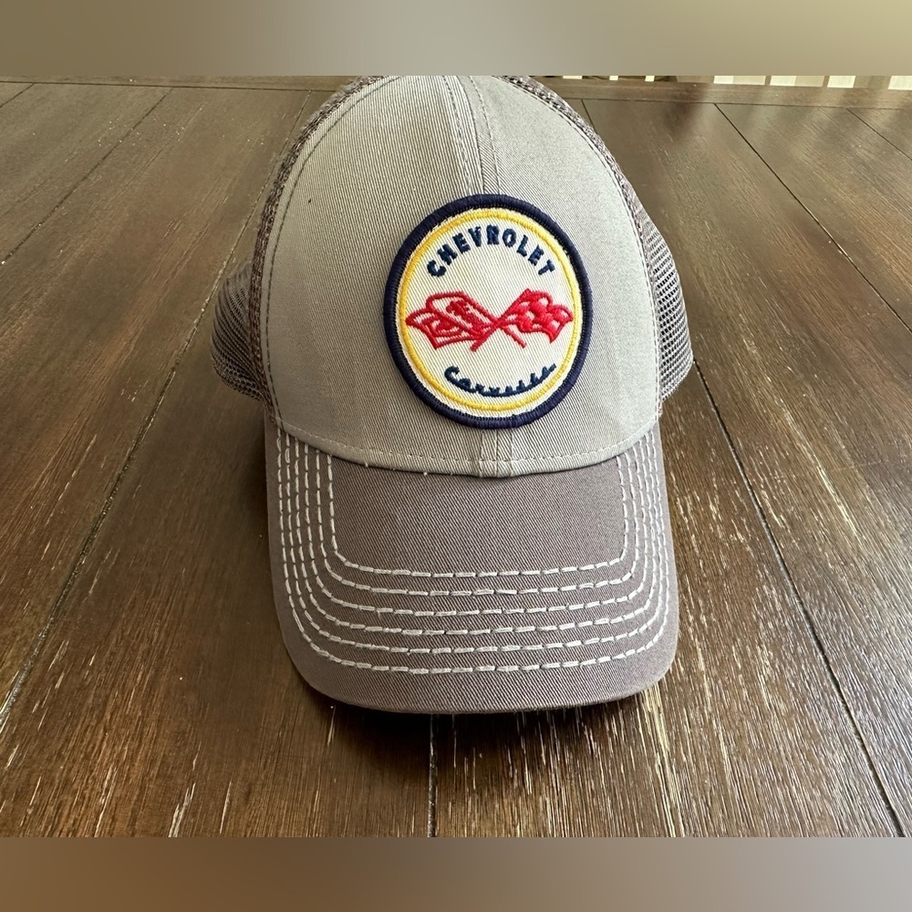 NWOT Chevrolet Corvette trucker-style baseball cap.